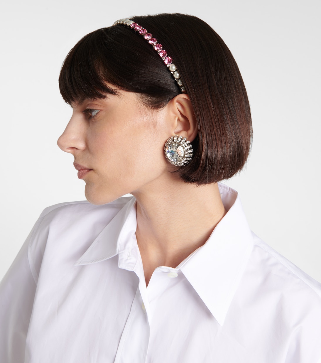 Cerchietto con perle e cristalli | Miu Miu