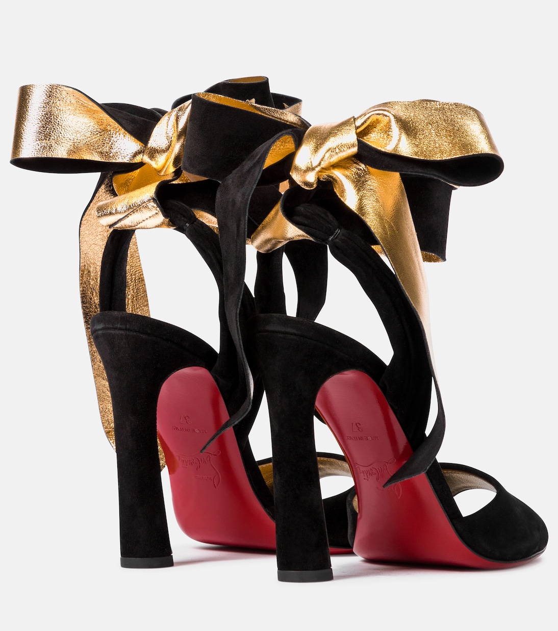 Sandales Rose Amelie 100 en daim | Christian Louboutin