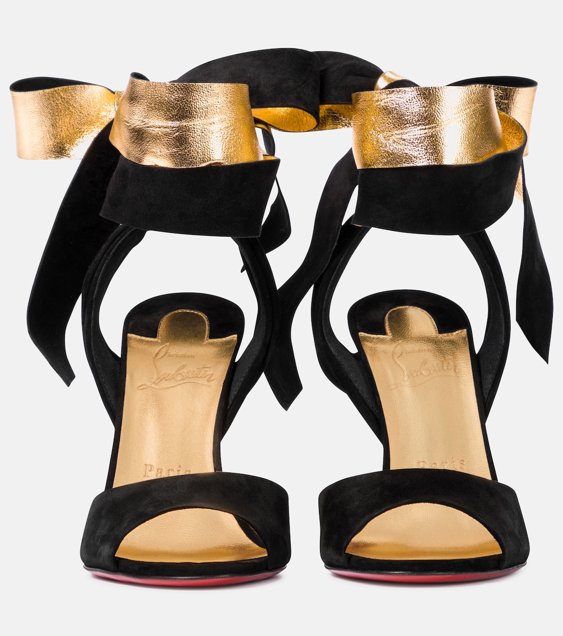 Sandales Rose Amelie 100 en daim | Christian Louboutin
