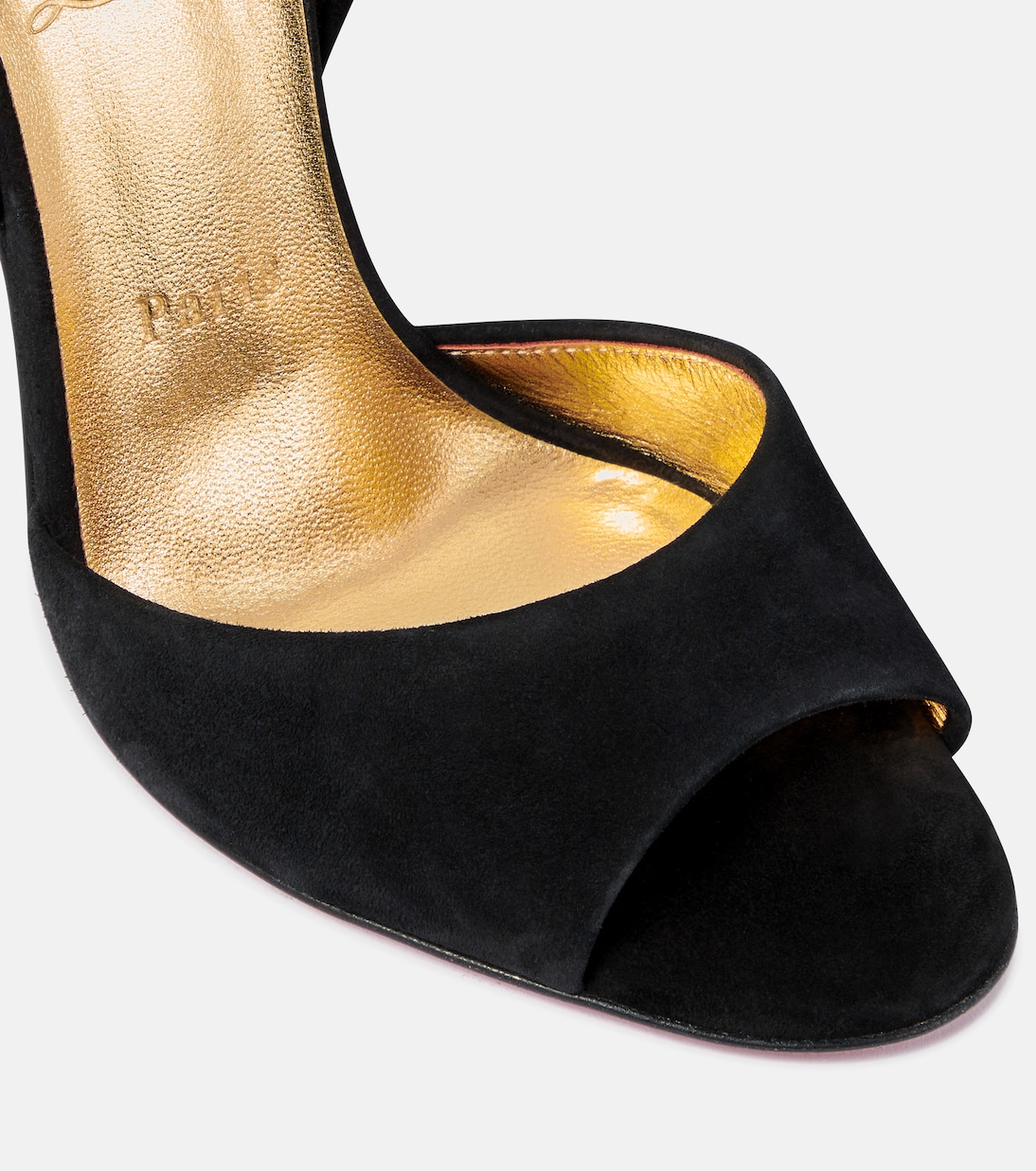 Sandales Rose Amelie 100 en daim | Christian Louboutin