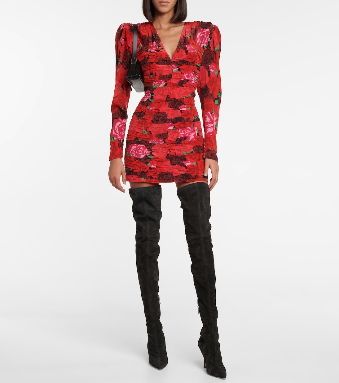 Suede knee-high boots | Paris Texas