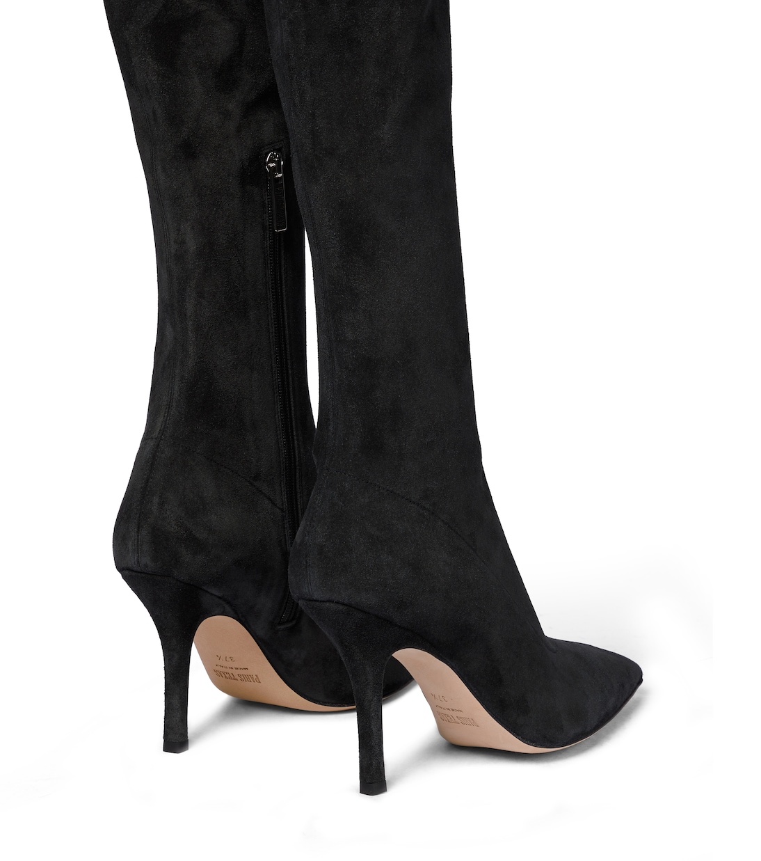 Suede knee-high boots | Paris Texas