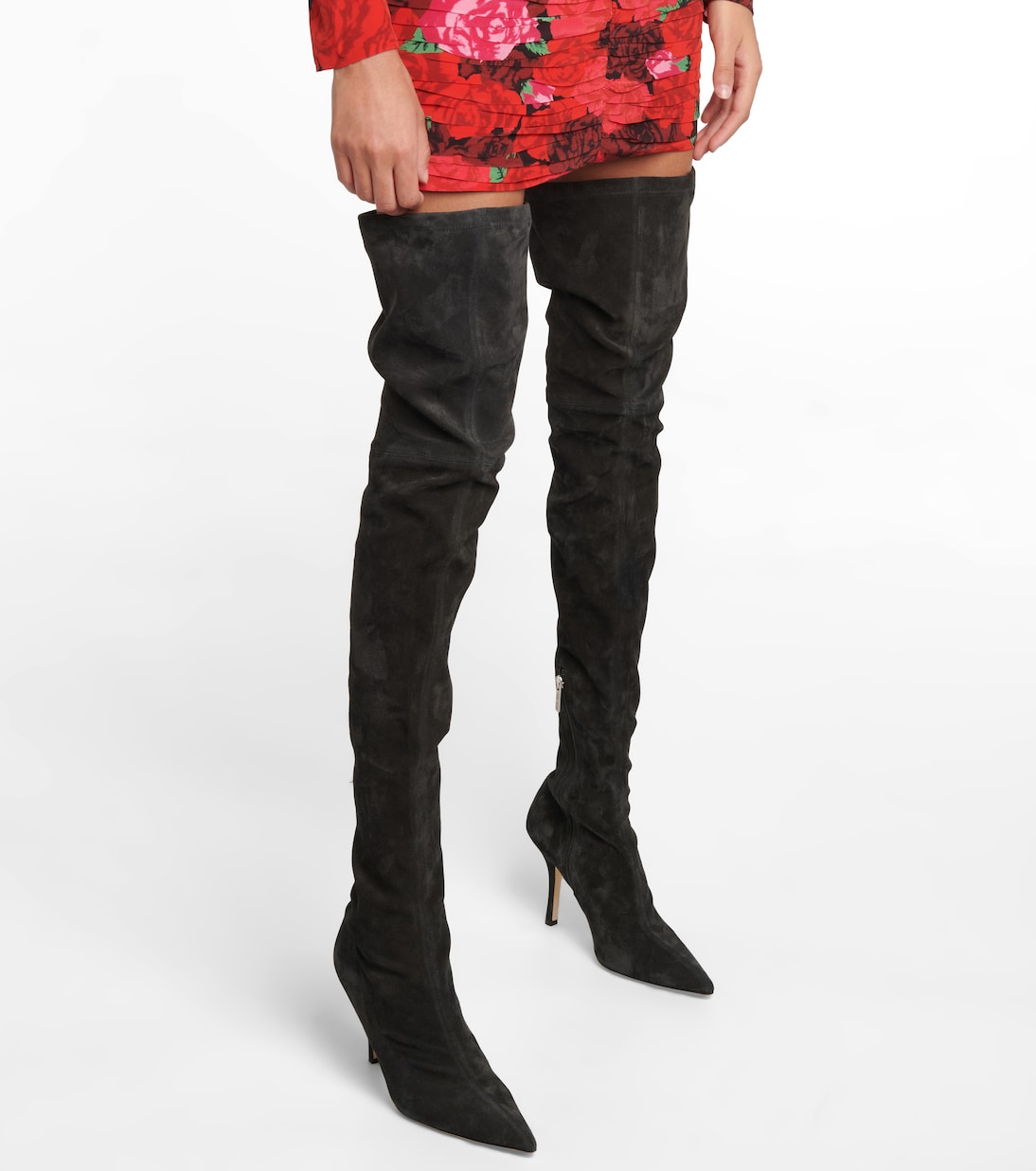 Suede knee-high boots | Paris Texas