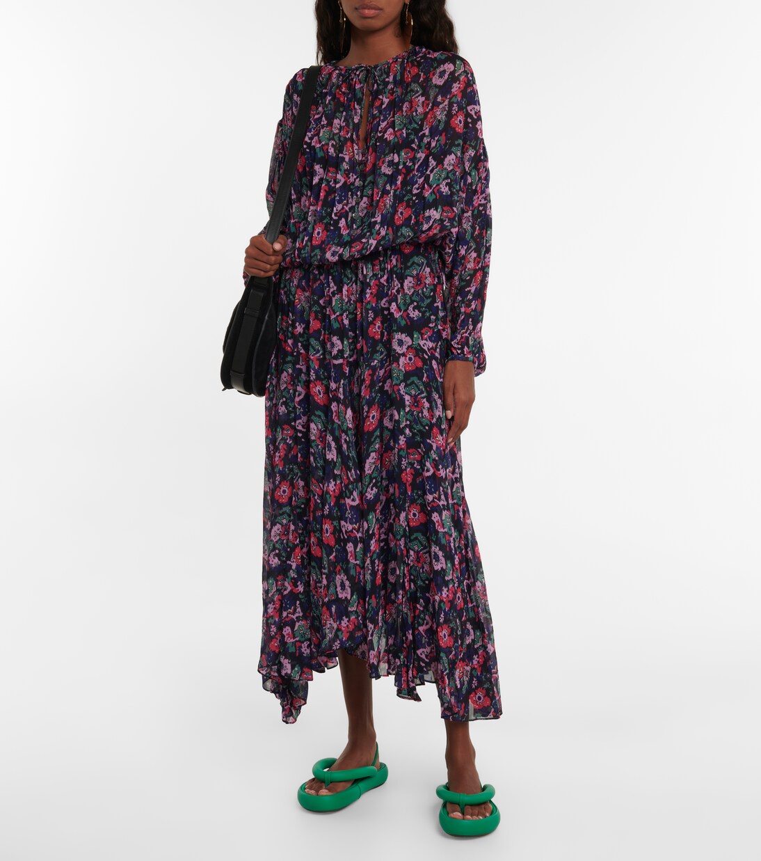 Saureli floral asymmetric midi dress | Marant Etoile