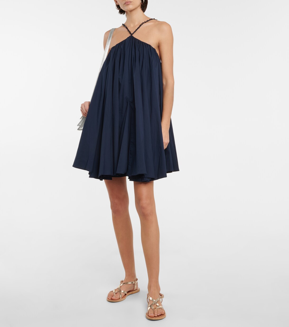 Celeste cotton poplin minidress | Agua by Agua Bendita