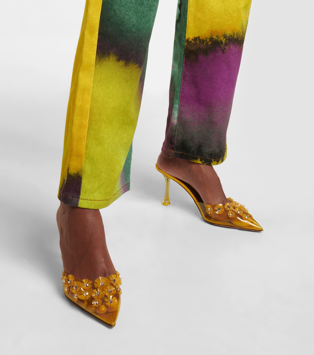 Verzierte Mules Meteorite 75 | Aquazzura