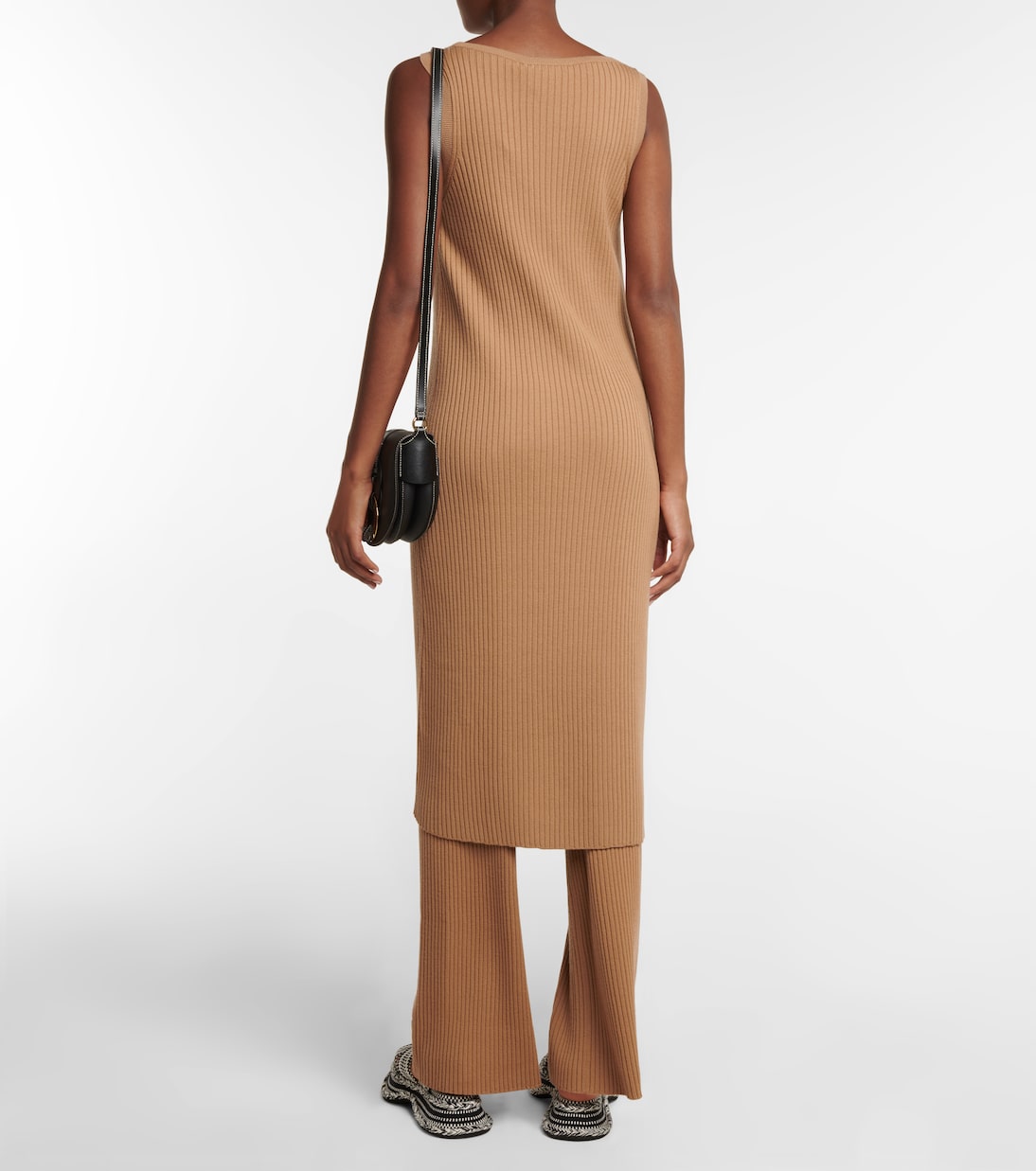 Ribbed-knit wool-blend midi dress | Chloé