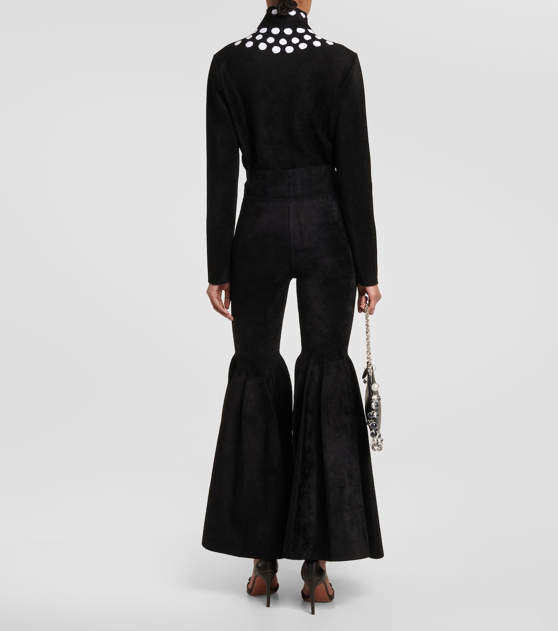 Pantaloni flared in velluto | Alaïa