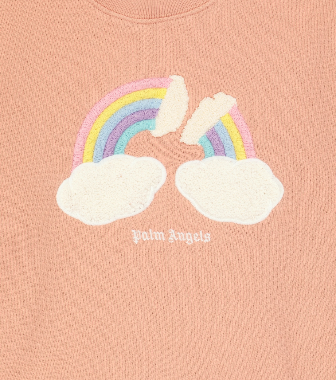 Pullover in cotone con ricamo | Palm Angels Kids