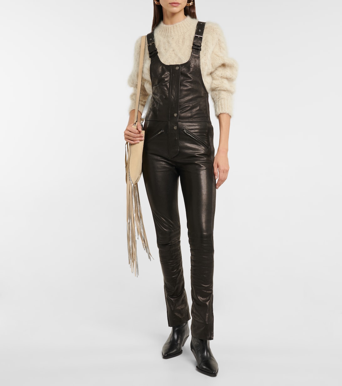 Salopette Apolina en cuir | Isabel Marant