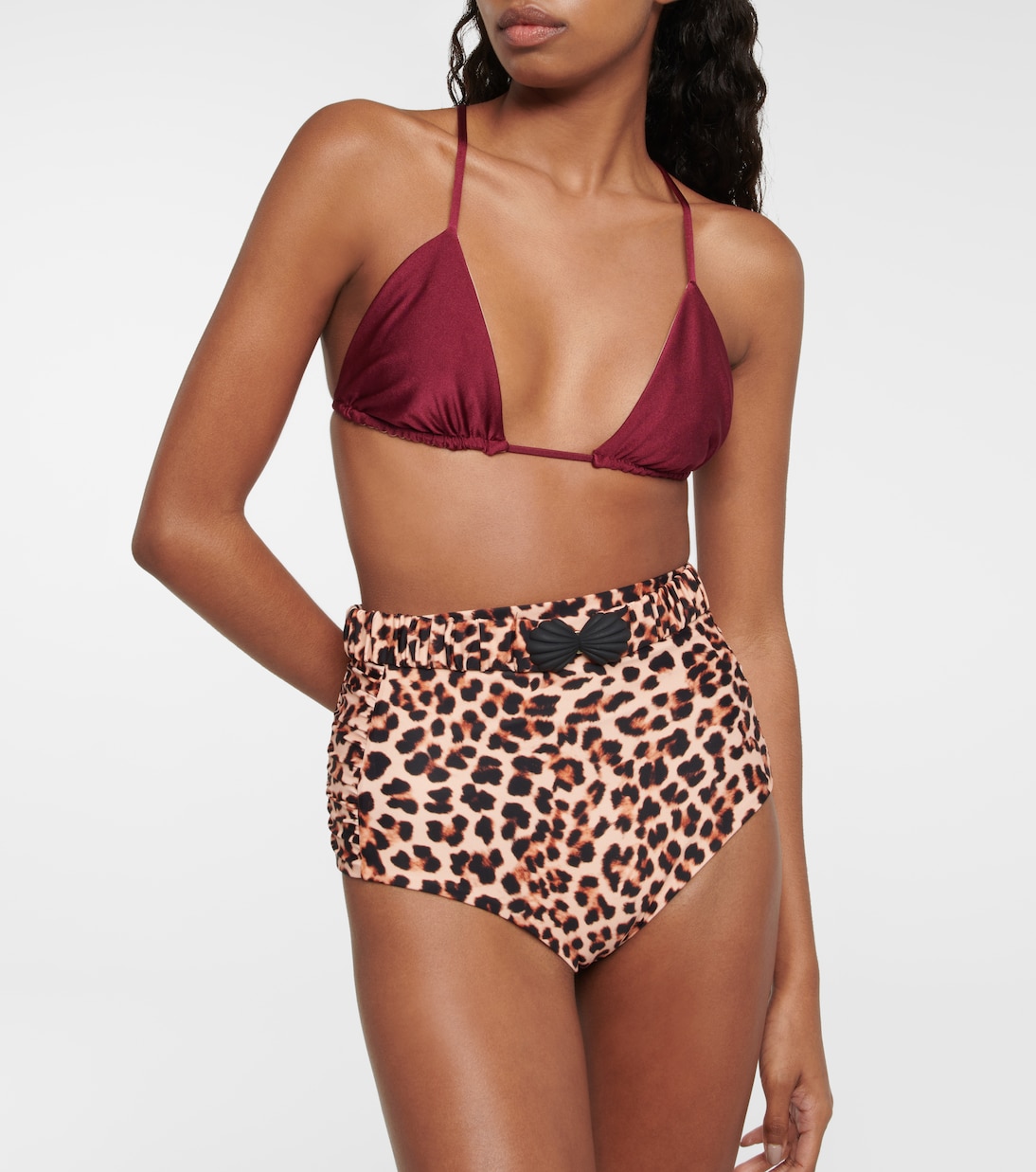 High-rise leopard-print bikini bottoms | Johanna Ortiz