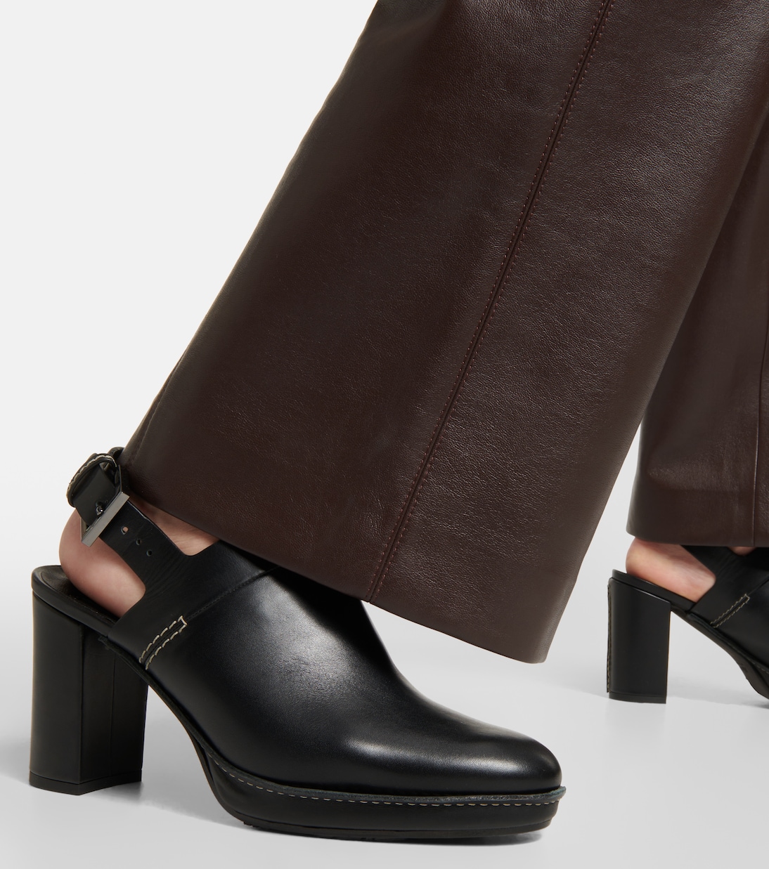 Slingback-Pumps Clos aus Leder | Max Mara