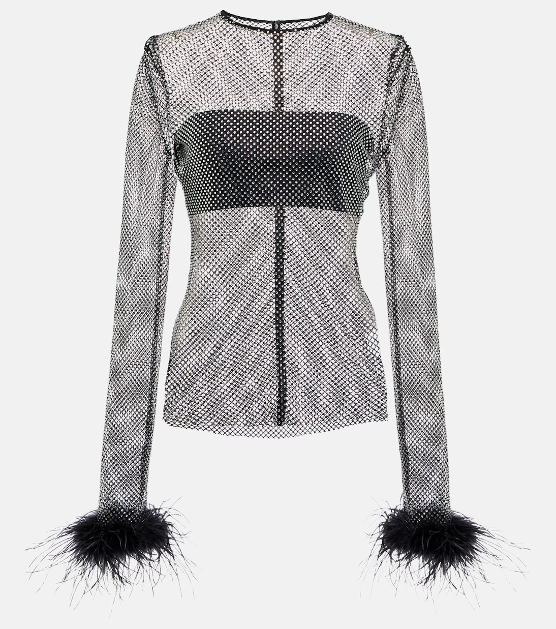 Top in rete con piume | Giuseppe di Morabito
