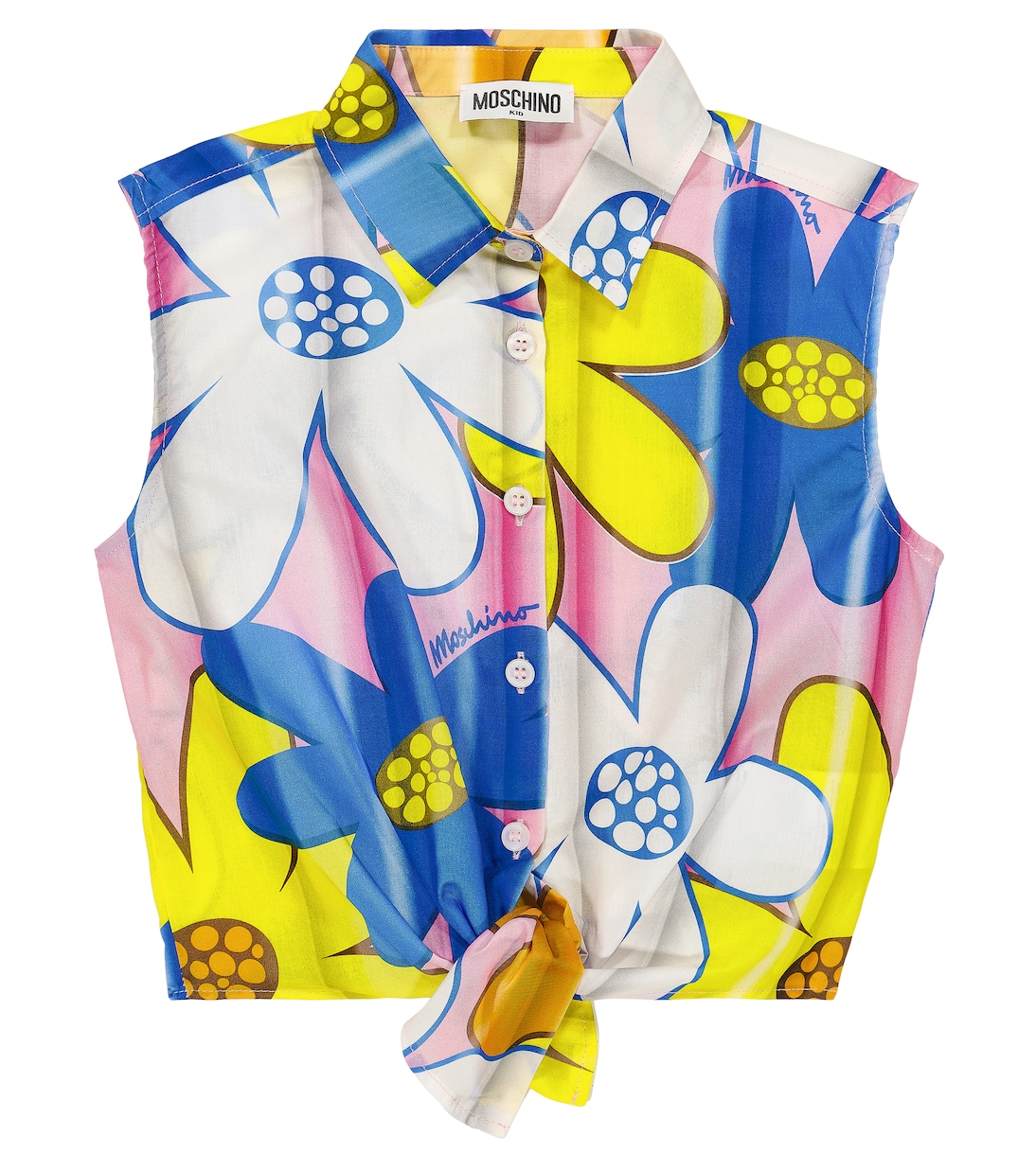 Top en coton mélangé à fleurs | Moschino Kids