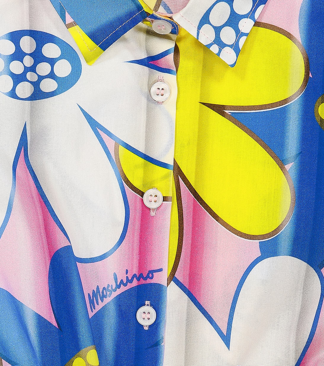 Top en coton mélangé à fleurs | Moschino Kids