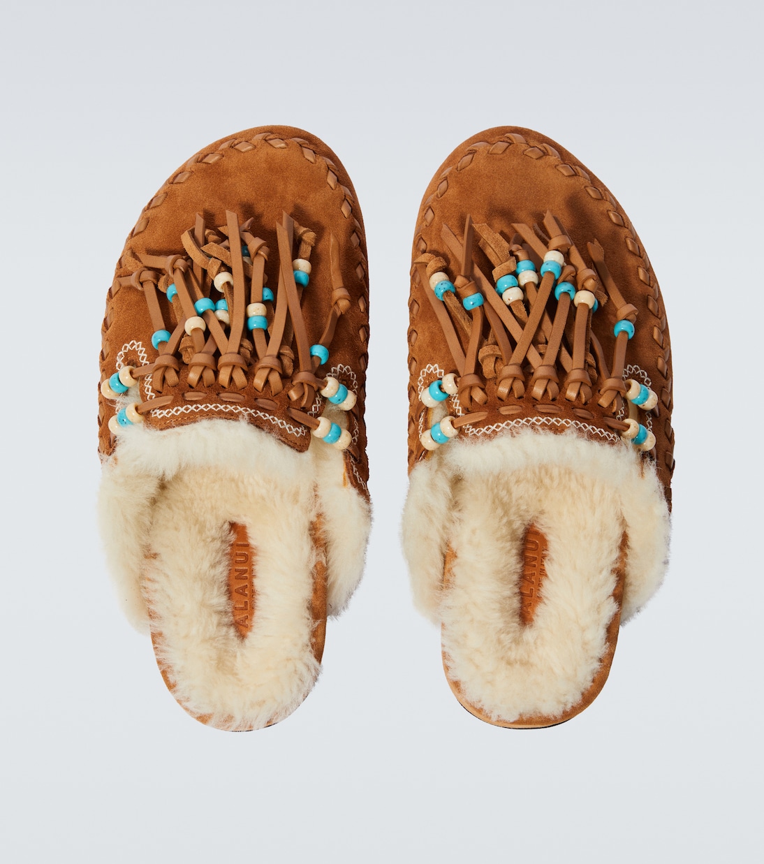 The Journey shearling-lined suede mules | Alanui