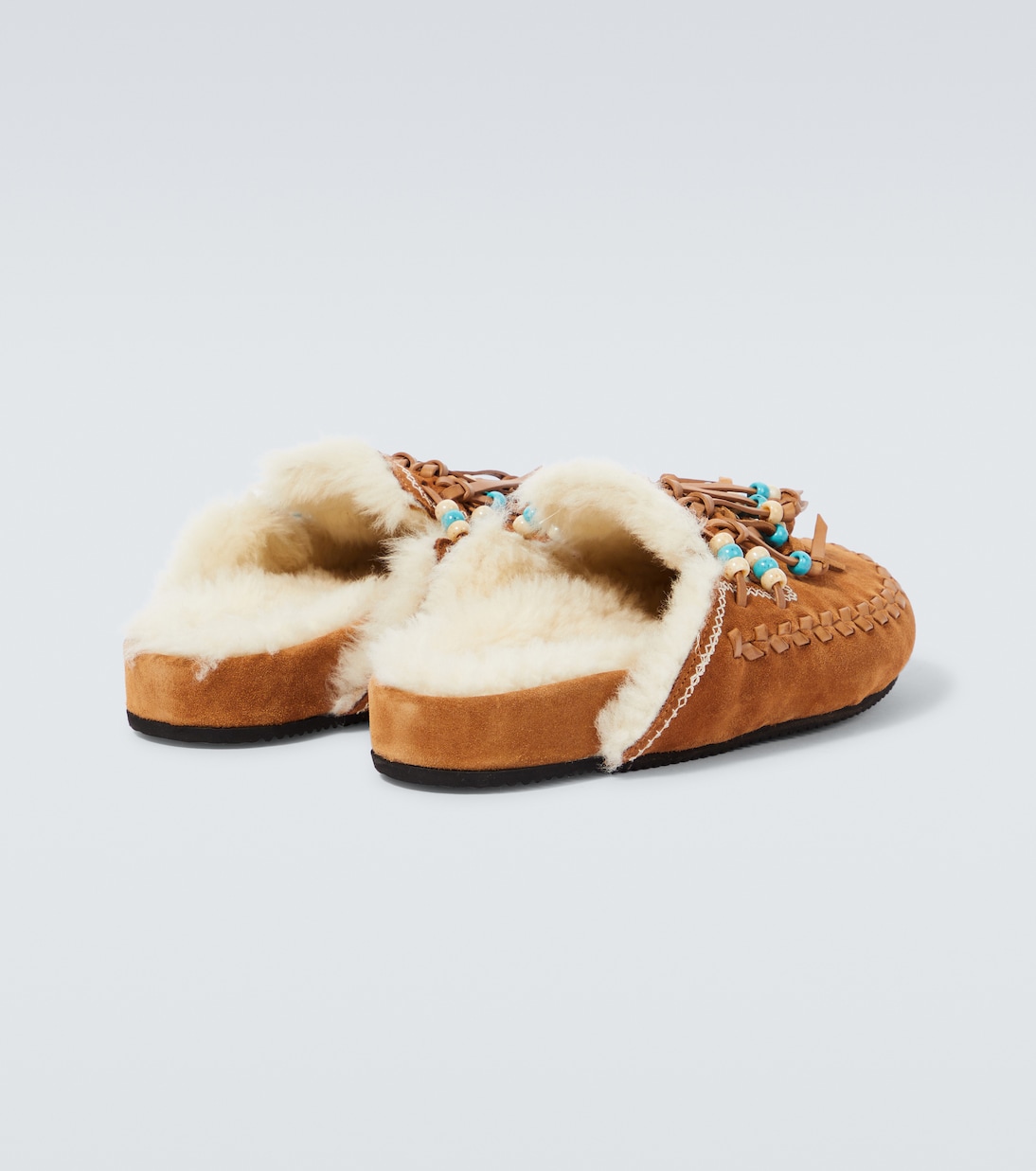 The Journey shearling-lined suede mules | Alanui