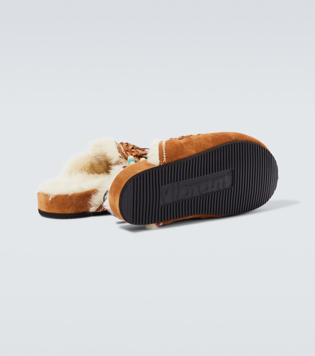 The Journey shearling-lined suede mules | Alanui