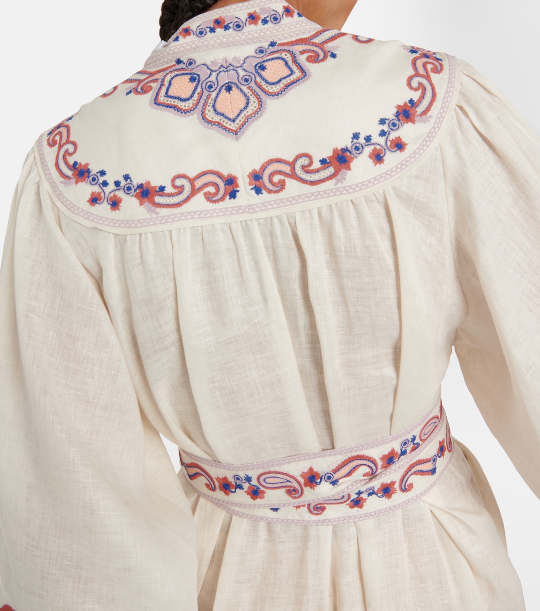 Abito midi in lino con stampa | Zimmermann