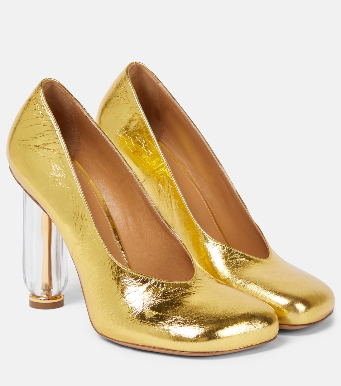Pumps aus Metallic-Leder | Dries Van Noten