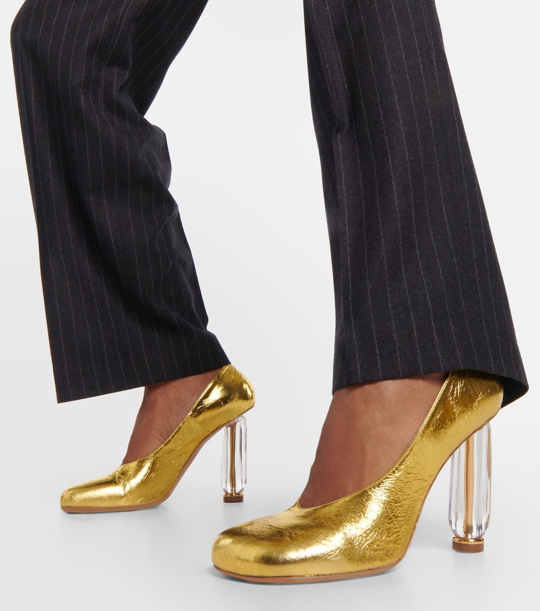 Pumps aus Metallic-Leder | Dries Van Noten