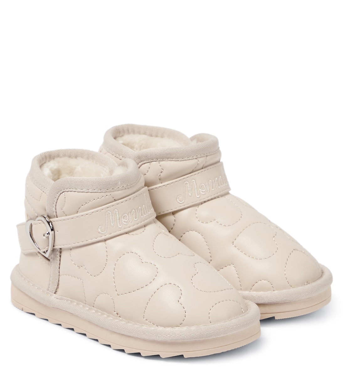 Bottines matelassées en cuir synthétique | Monnalisa
