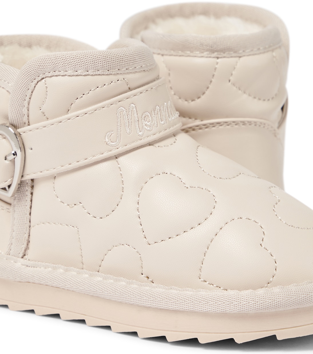 Bottines matelassées en cuir synthétique | Monnalisa