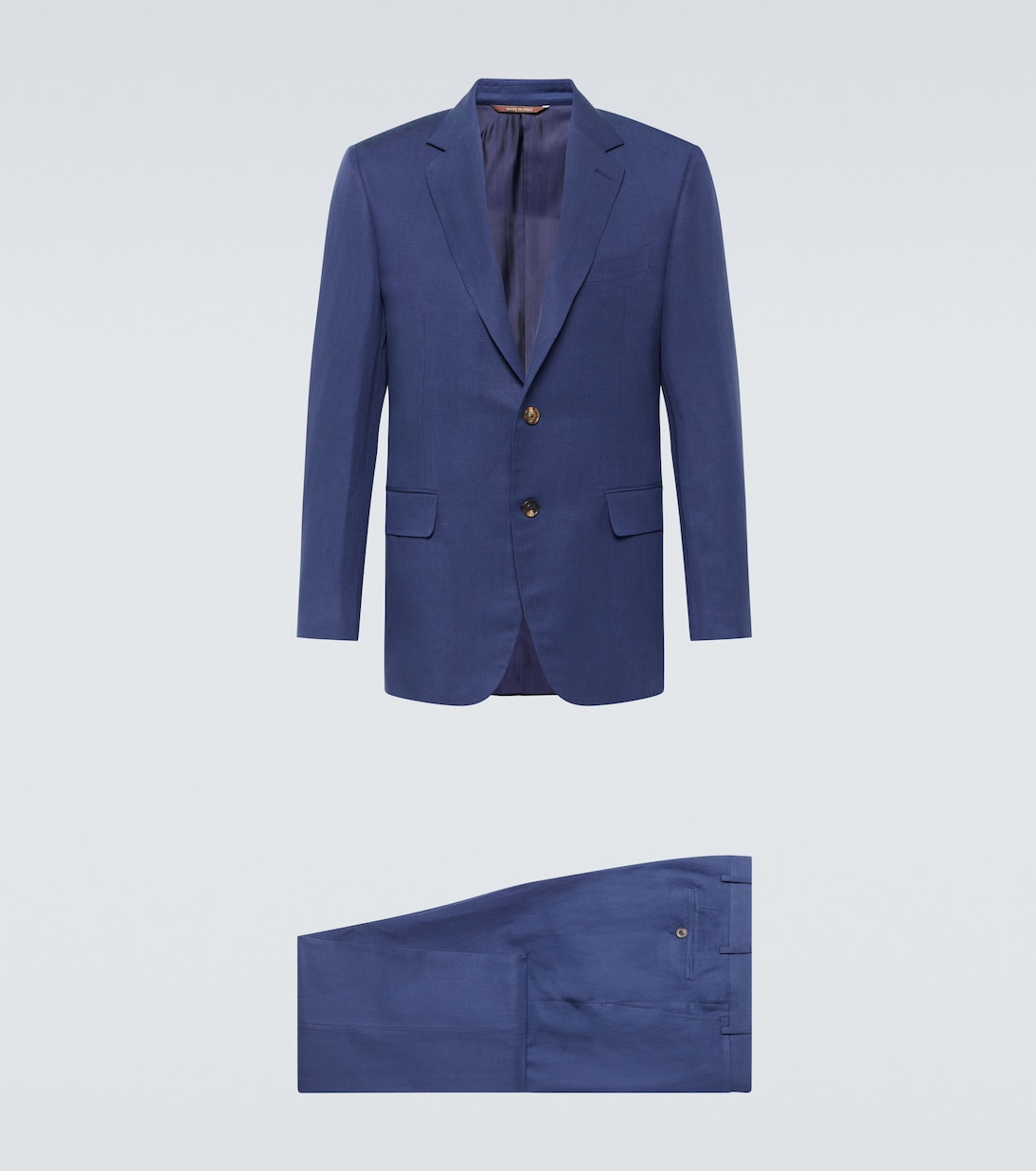 Single-breasted linen and silk suit | Canali
