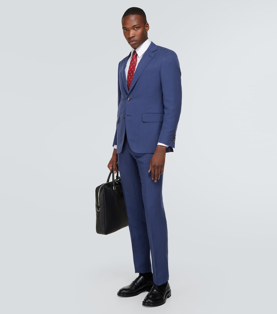 Single-breasted linen and silk suit | Canali