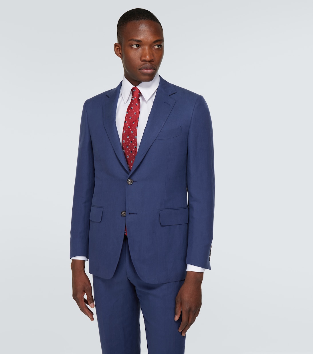 Single-breasted linen and silk suit | Canali