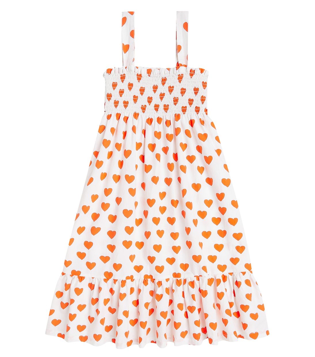 Abito Hearts in popeline a punto smock | Tinycottons