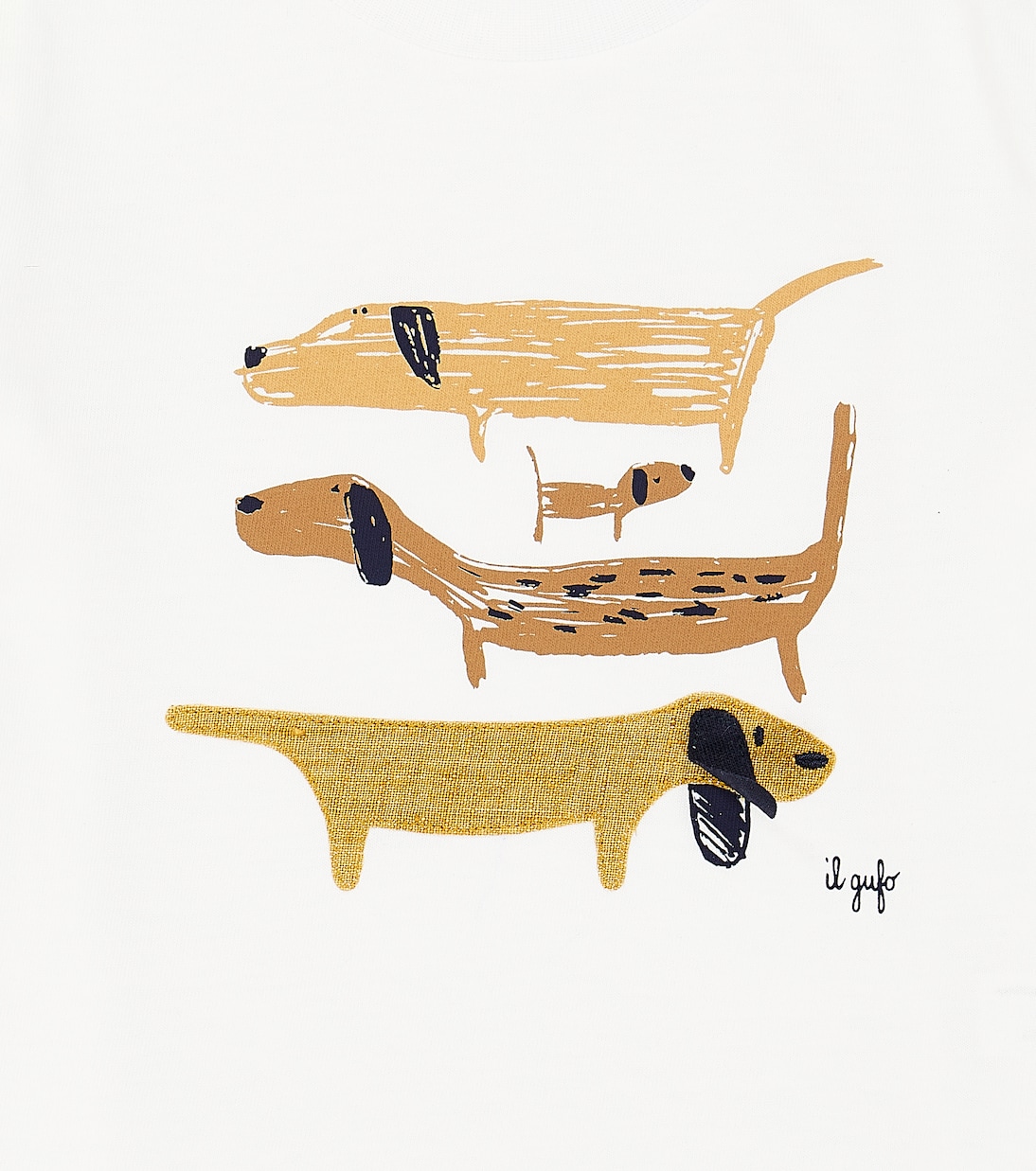 T-shirt in jersey di cotone con stampa | Il Gufo