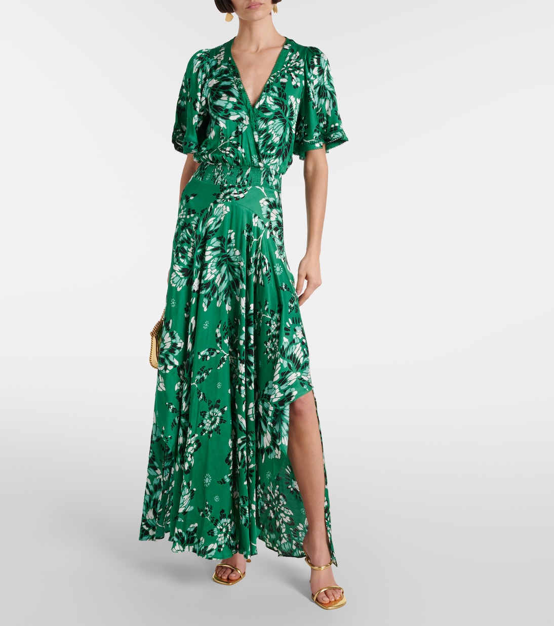 Mabelle satin midi dress | Poupette St Barth