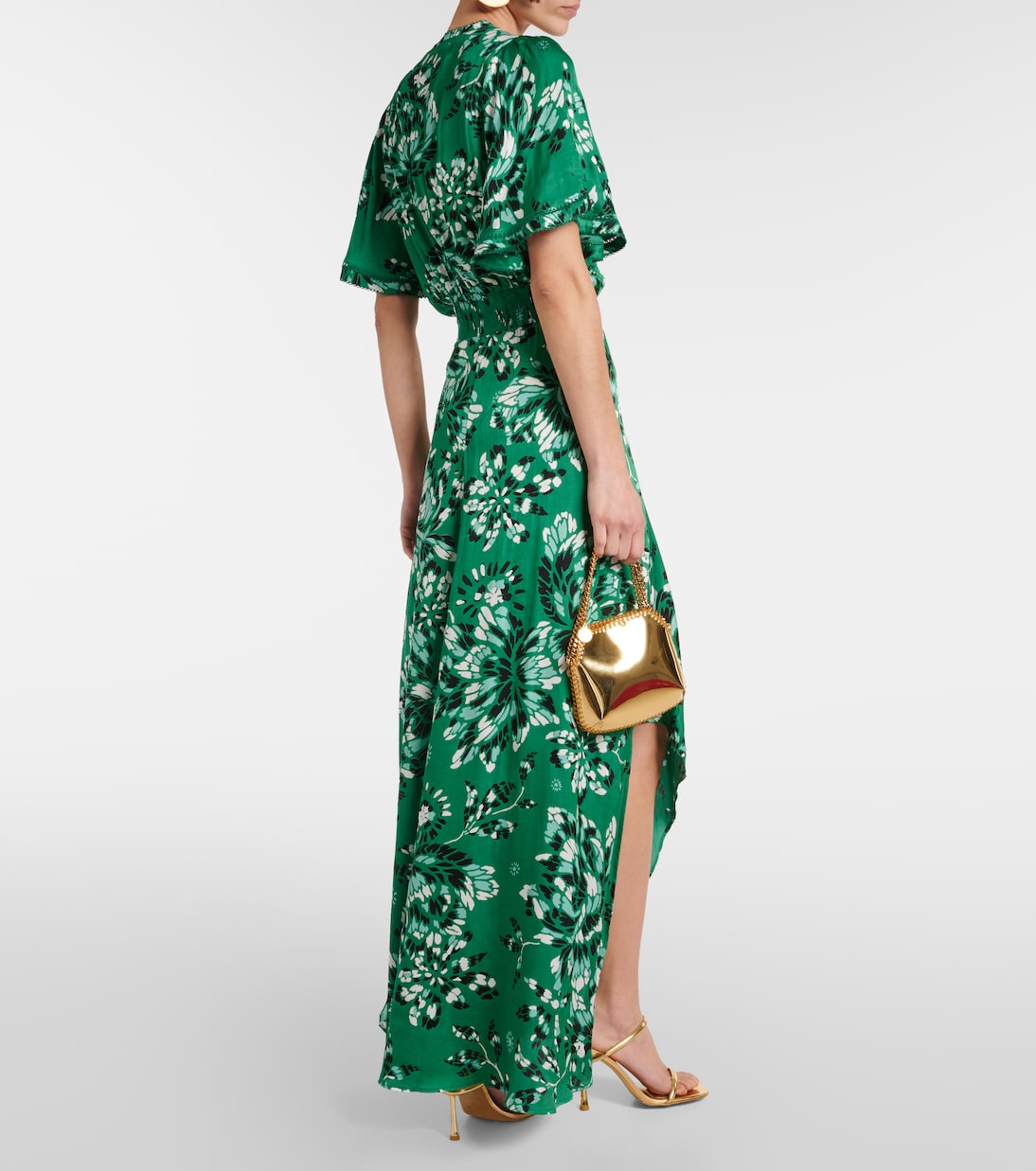 Mabelle satin midi dress | Poupette St Barth