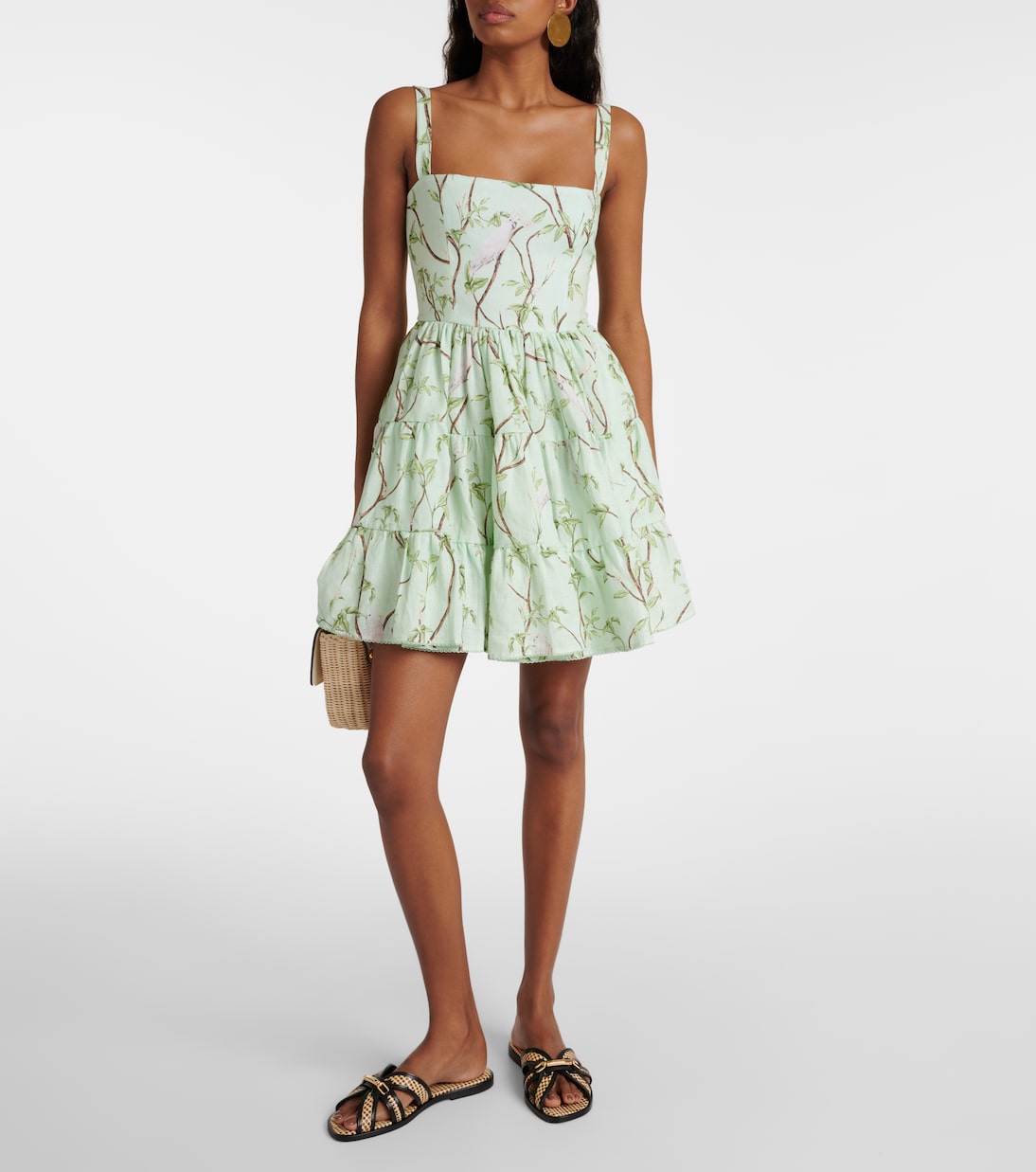 Lima printed linen minidress | Agua by Agua Bendita