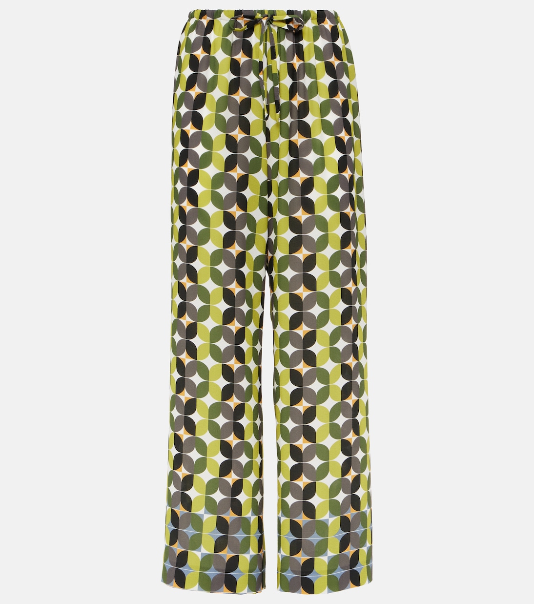 Pantaloni a gamba larga in crêpe a vita alta  | Dries Van Noten