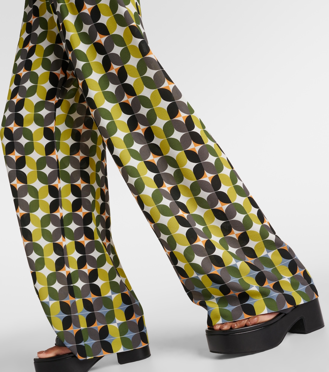 Pantaloni a gamba larga in crêpe a vita alta  | Dries Van Noten
