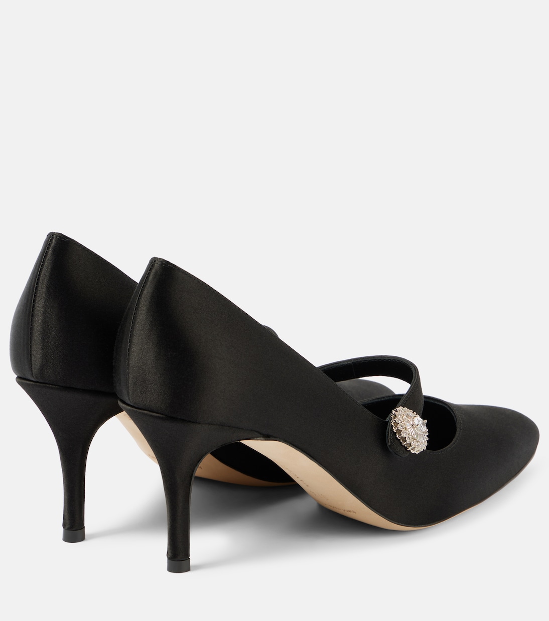 Marijana embellished satin Mary Jane pumps | Manolo Blahnik