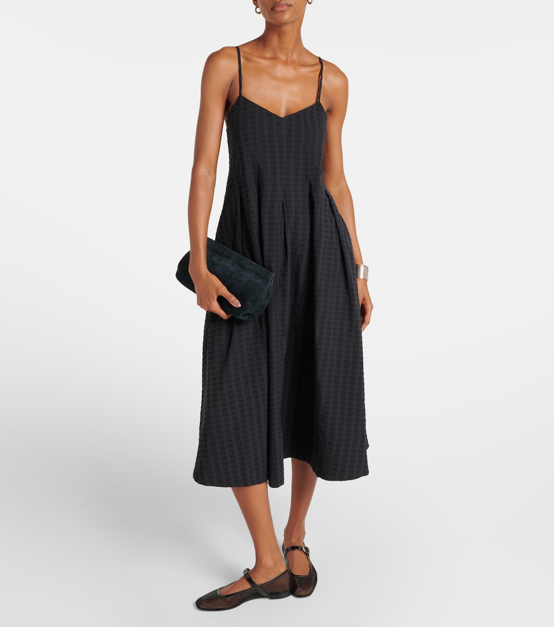 Vestido midi Kate de algodón | Asceno
