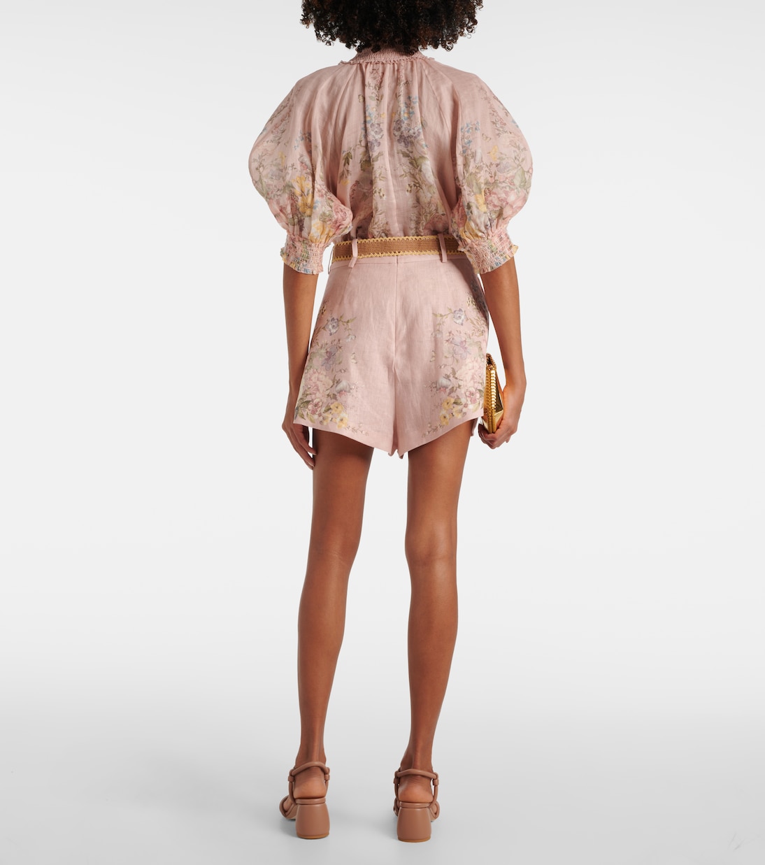 Shorts Waverly in lino con stampa floreale | Zimmermann