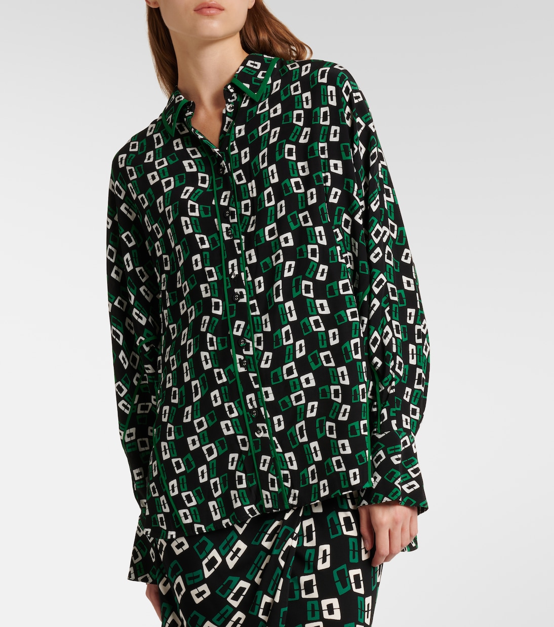 Camisa Alona de crepé estampada | Diane von Furstenberg