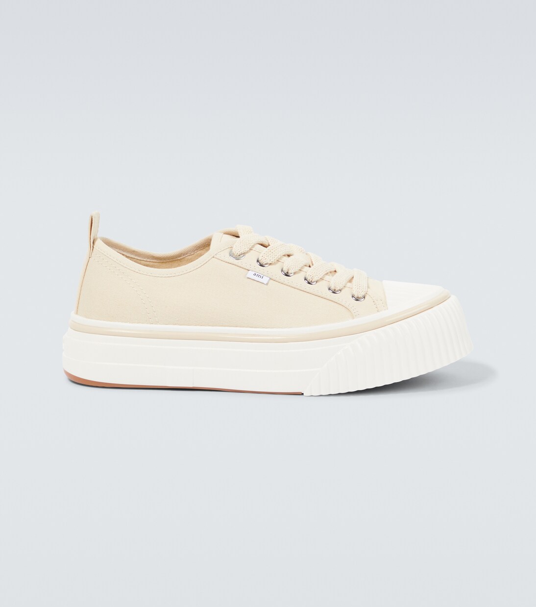 Canvas sneakers in white Ami Paris Mytheresa