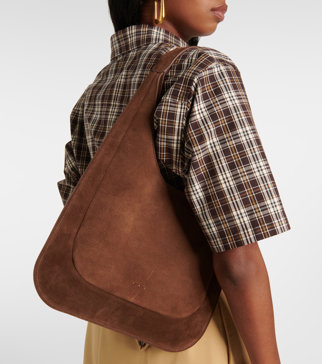 Borsa a spalla Midi in suede | Aesther Ekme
