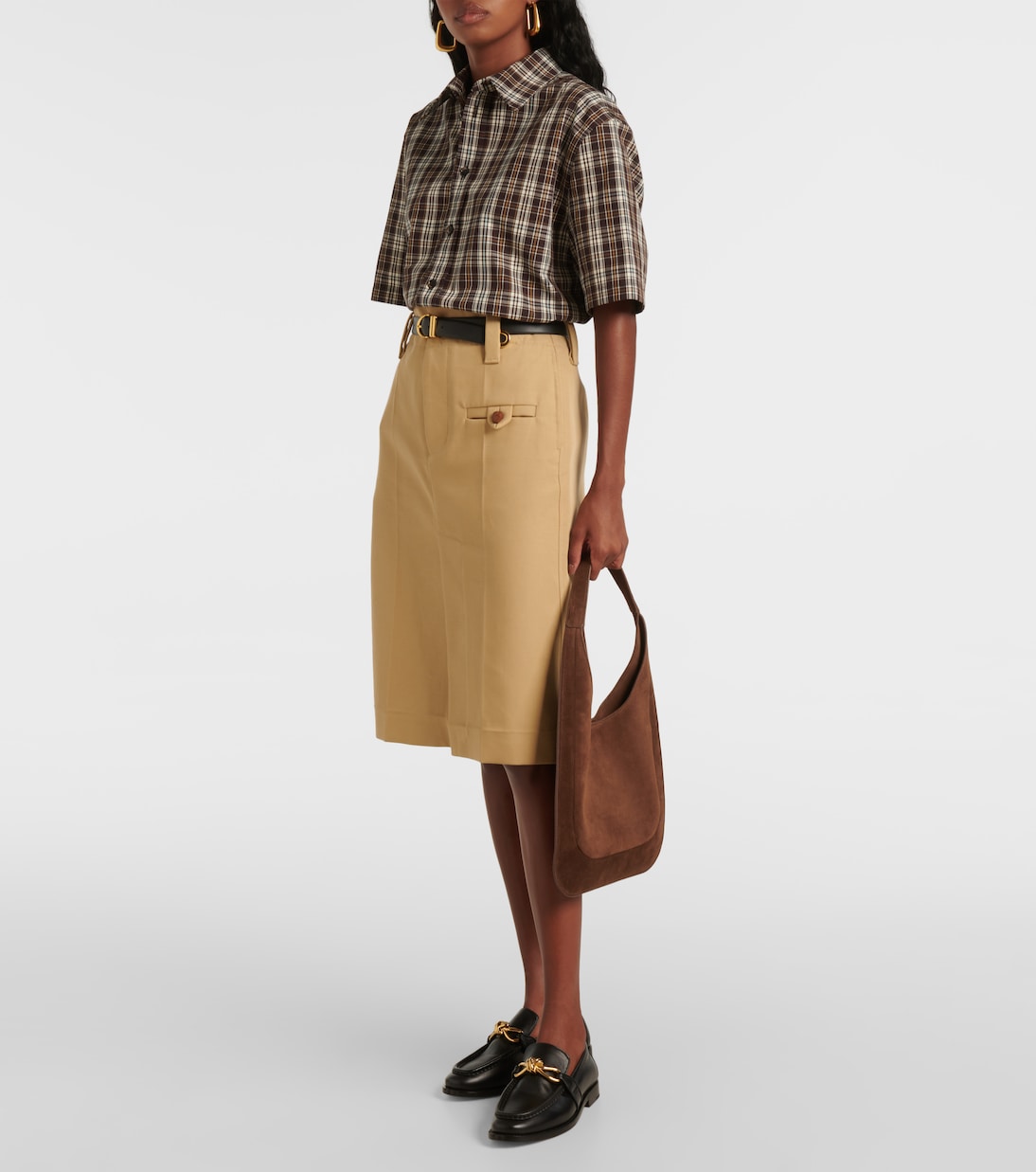 Borsa a spalla Midi in suede | Aesther Ekme