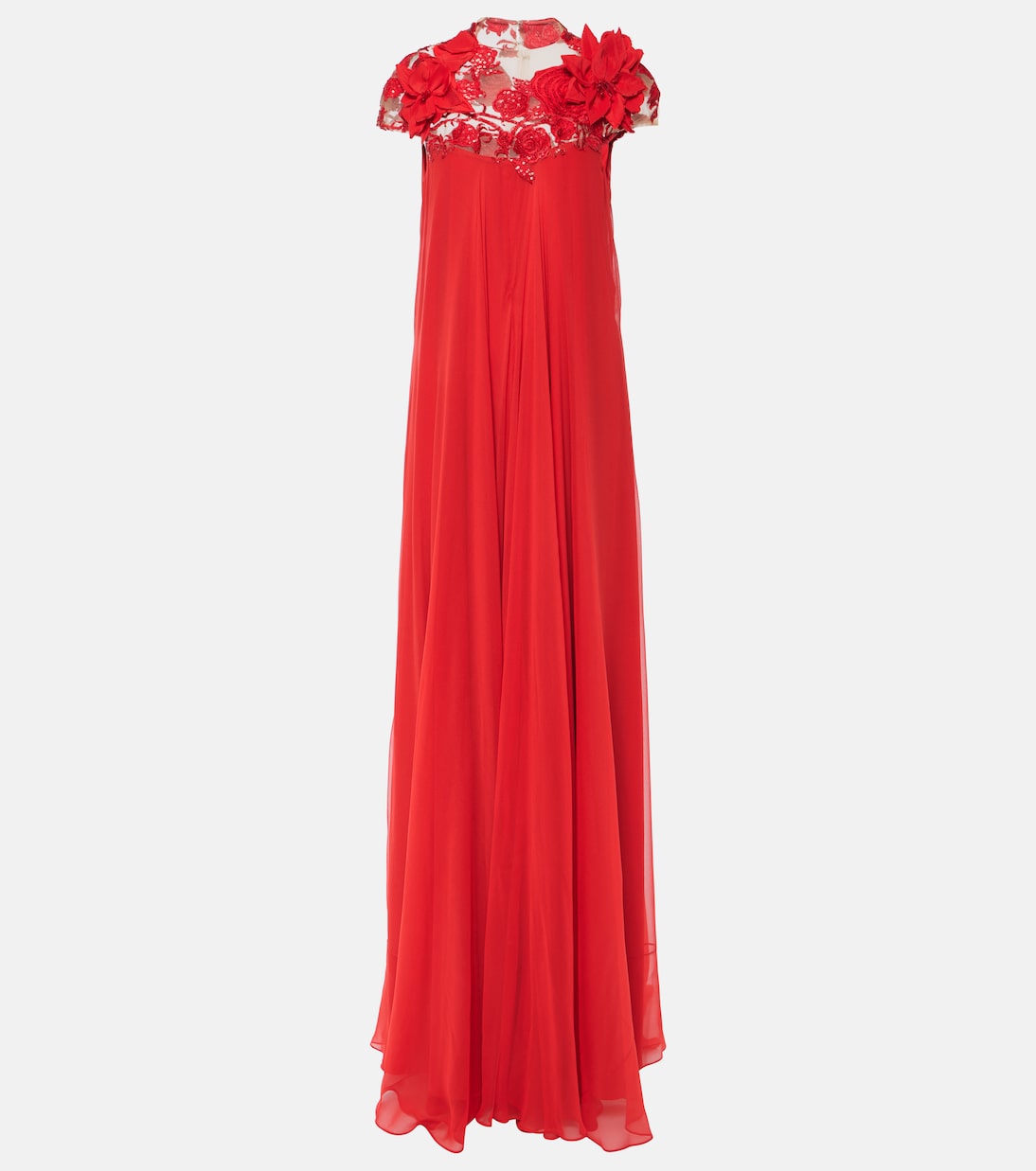 Trapeze embroidered gown | Monique Lhuillier