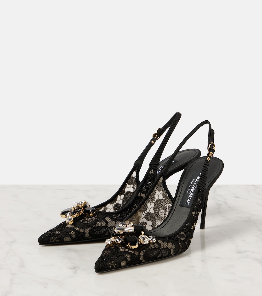 Pumps slingback Rainbow in pizzo | Dolce&Gabbana