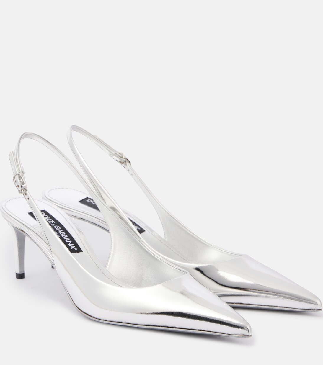 Slingback-Pumps aus Metallic-Leder | Dolce&Gabbana