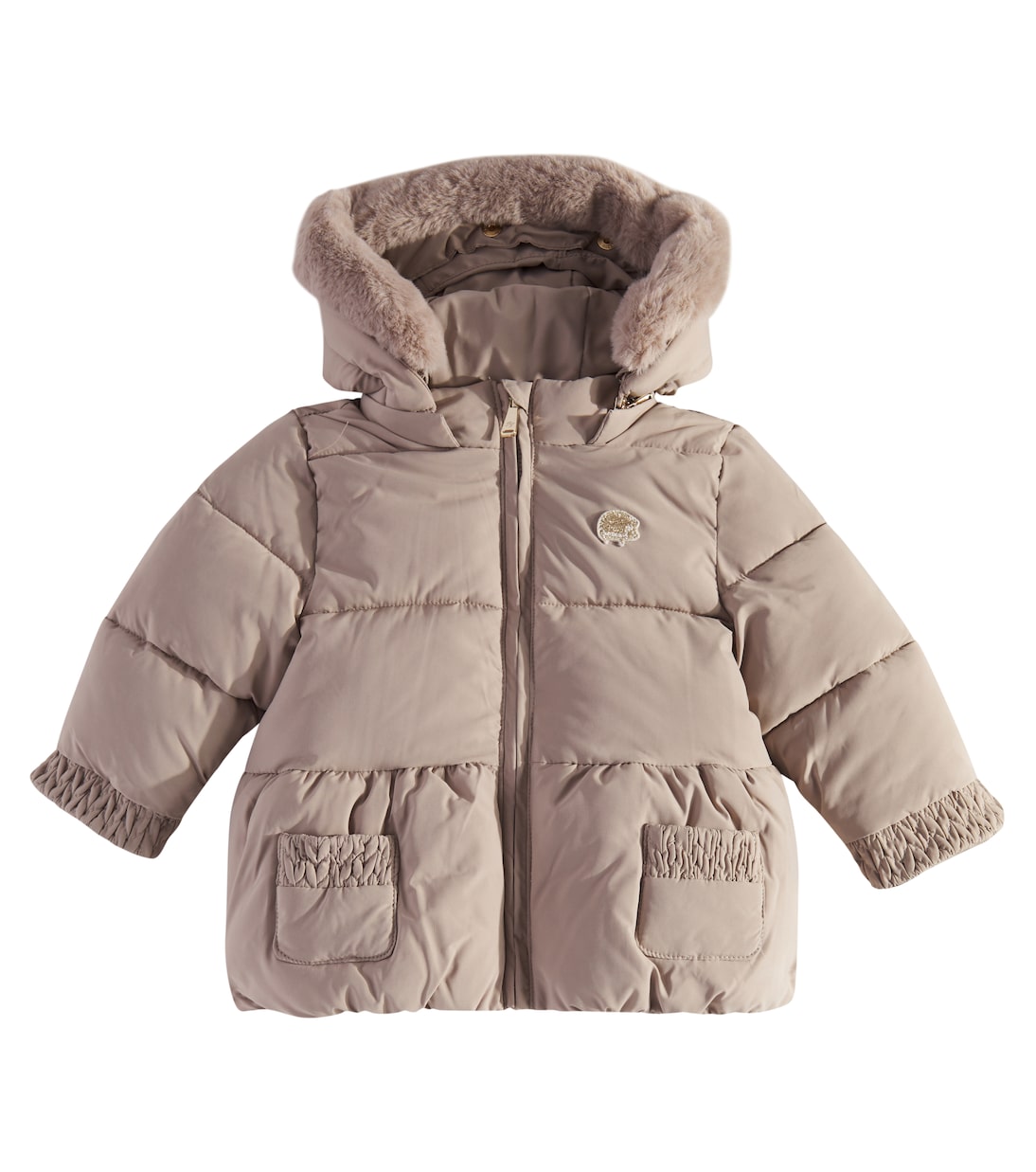 Baby faux fur-trimmed jacket | Tartine et Chocolat