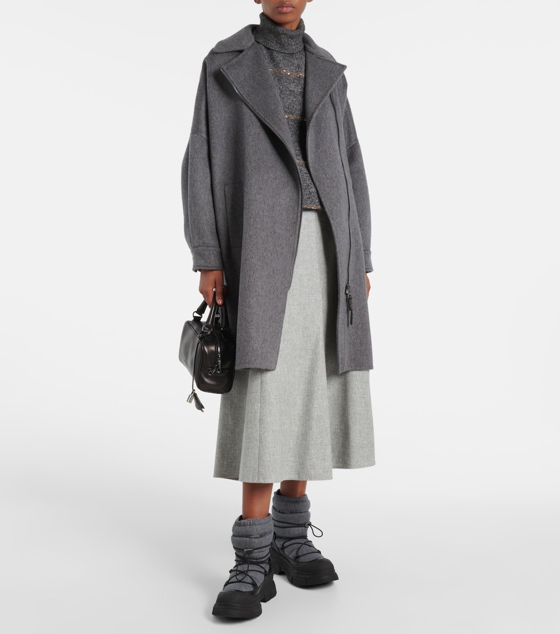 Schneestiefel mit Leder | Brunello Cucinelli