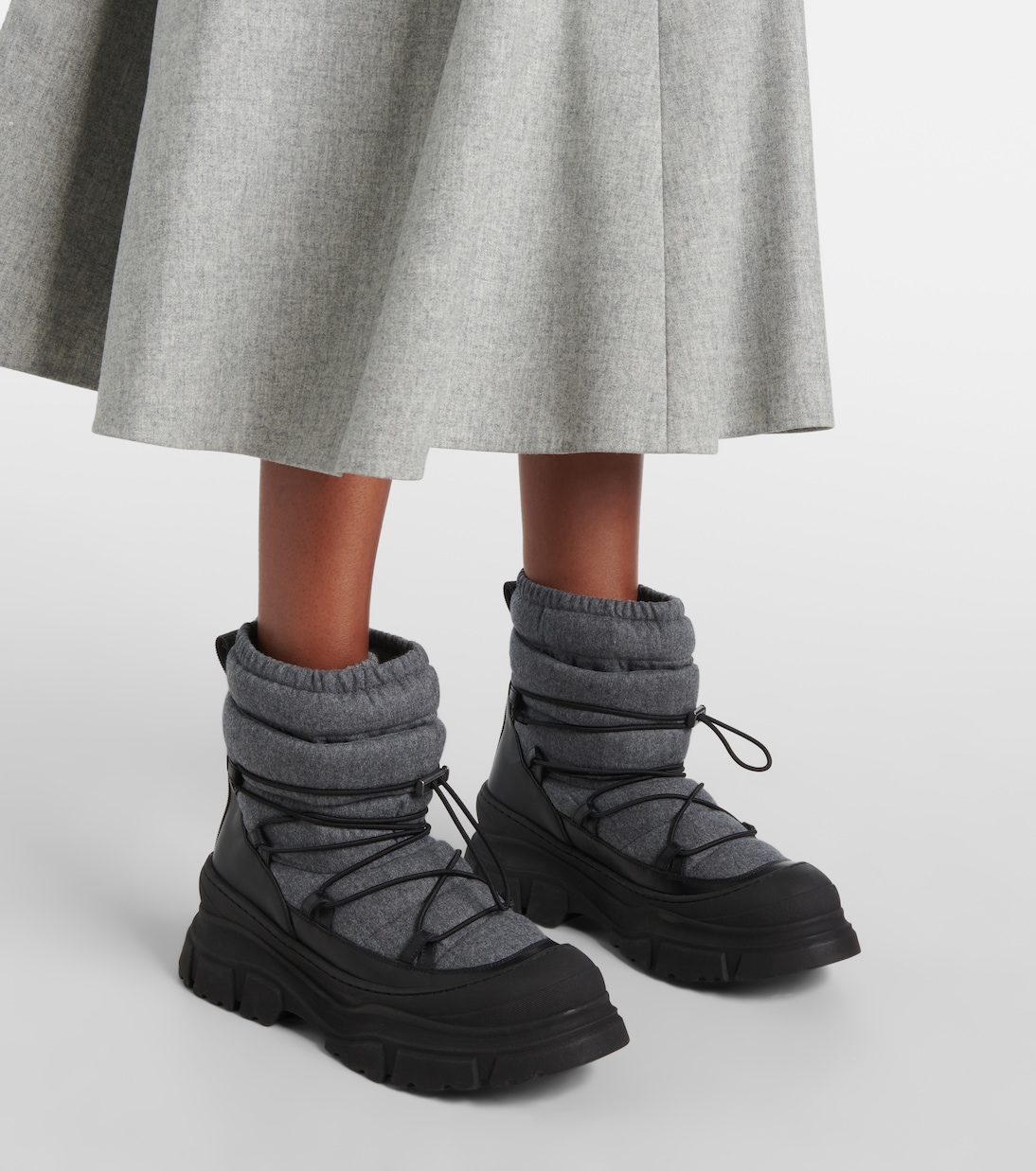 Schneestiefel mit Leder | Brunello Cucinelli